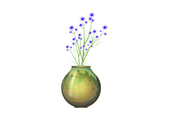 Beautiful Flowers in Pots-09 Graphics and Illustrations Review