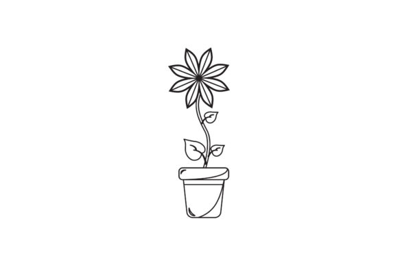 Beauty Flowers with Pot Graphics and Freebies Review