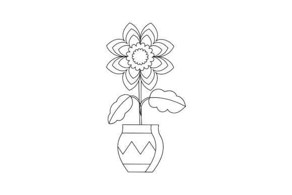Flowers Beautiful Collection Outline Graphics and Illustrations Review