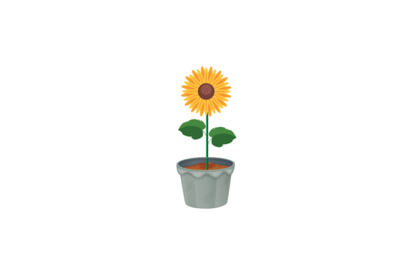 Flowers in a Vase Indoor Decoration Graphics and Illustrations