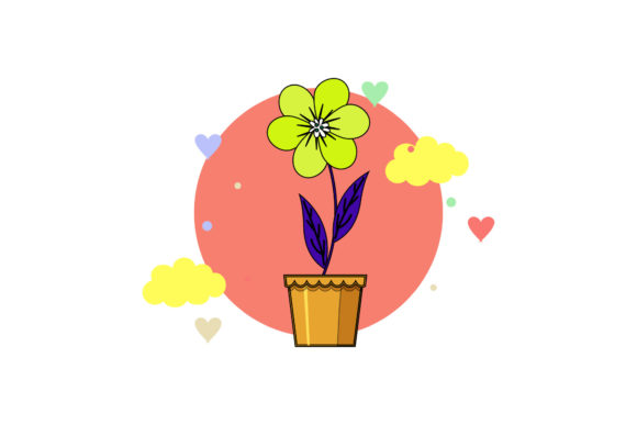 Flowers Seoson Summer Circle Cloud Graphics and Illustrations Review