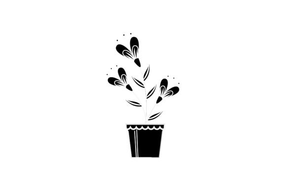 Flowers Set Bouquet Silhouette Graphics and Illustrations
