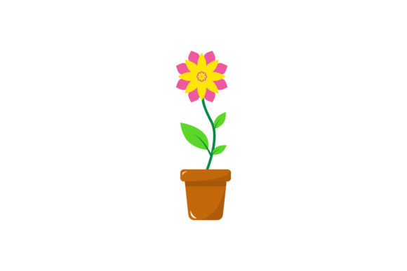 Flowers with Pot Cute Illustration Review