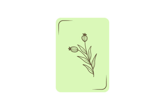 Green Flowers Icon Graphics and Illustrations for Crafters