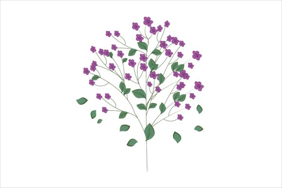 Nature Purple Flowers Ornament Vector Review